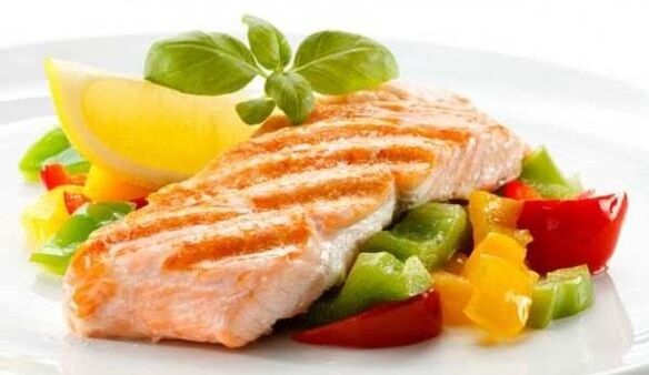 fisk med grönsaker för Dukan-dieten
